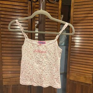 Edikted Pink and White Floral Top